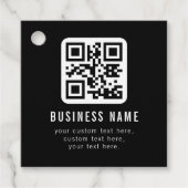 Aanpasbare QR-code & bewerkbare tekstontwerp Bedankjes Labels (Voorkant)