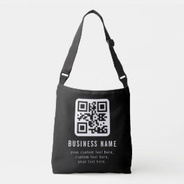 Aanpasbare QR-code & bewerkbare tekstontwerp Crossbody Tas