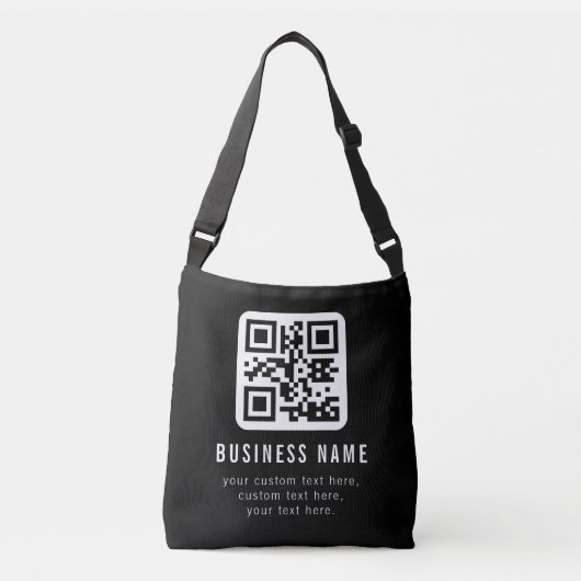 Aanpasbare QR-code & bewerkbare tekstontwerp Crossbody Tas (Voorkant)