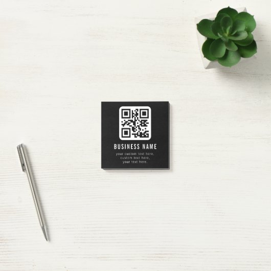 Aanpasbare QR-code & bewerkbare tekstontwerp Post-it® Notes (Kantoor)