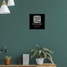 Aanpasbare QR-code & bewerkbare tekstontwerp Poster