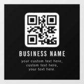 Aanpasbare QR-code & bewerkbare tekstontwerp Raamsticker (Vel)