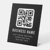 Aanpasbare QR-code & bewerkbare tekstontwerp Reclamebord Met Voetstuk (Voorkant)