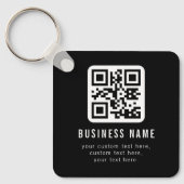 Aanpasbare QR-code & bewerkbare tekstontwerp Sleutelhanger (Voorkant)
