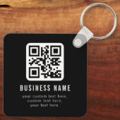 Aanpasbare QR-code & bewerkbare tekstontwerp Sleutelhanger (Achterkant)