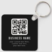 Aanpasbare QR-code & bewerkbare tekstontwerp Sleutelhanger (Achterkant)