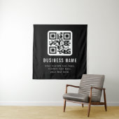 Aanpasbare QR-code & bewerkbare tekstontwerp Wandkleed (In situ)