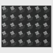 Aanpasbare QR-code & bewerkbare tekstsjabloon Cadeaupapier (Vlak)