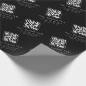 Aanpasbare QR-code & bewerkbare tekstsjabloon Cadeaupapier (Hoek)