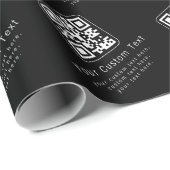 Aanpasbare QR-code & bewerkbare tekstsjabloon Cadeaupapier (Rol Hoek)