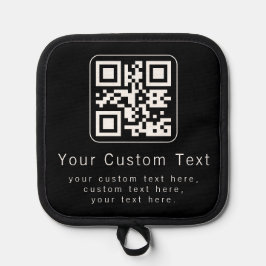 Aanpasbare QR-code & bewerkbare tekstsjabloon Pannenlap