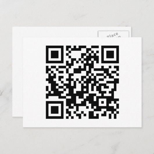 aanpasbare QR-code Briefkaart (Voorkant / Achterkant)