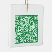 Aanpasbare QR-code dubbelzijdige twee code Keramisch Ornament (Rechts)