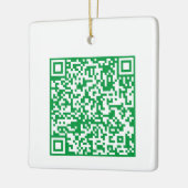 Aanpasbare QR-code dubbelzijdige twee code Keramisch Ornament (Links)