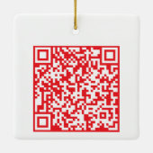 Aanpasbare QR-code dubbelzijdige twee code Keramisch Ornament (Achterkant)
