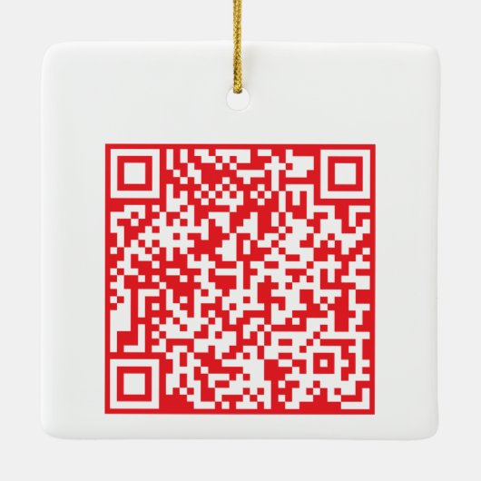 Aanpasbare QR-code dubbelzijdige twee code Keramisch Ornament (Achterkant)