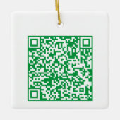 Aanpasbare QR-code dubbelzijdige twee code Keramisch Ornament (Voorkant)