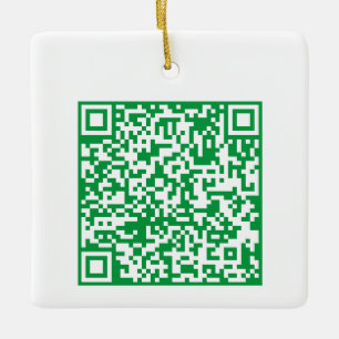 Aanpasbare QR-code dubbelzijdige twee code Keramisch Ornament