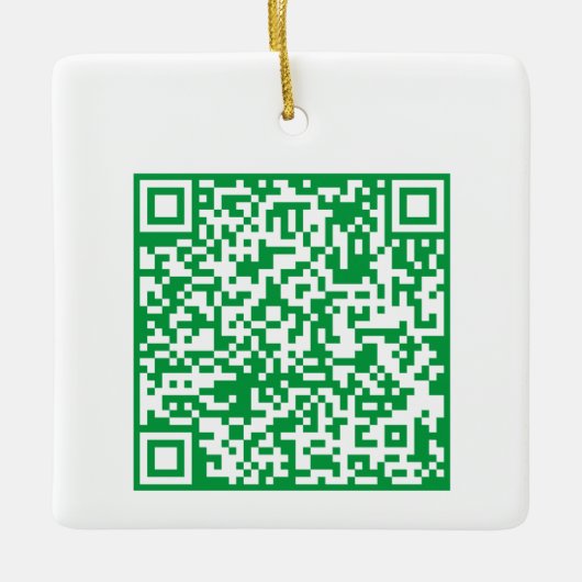 Aanpasbare QR-code dubbelzijdige twee code Keramisch Ornament (Voorkant)