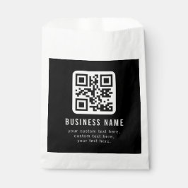 Aanpasbare QR-code en bewerkbare tekstontwerp Bedankzakje