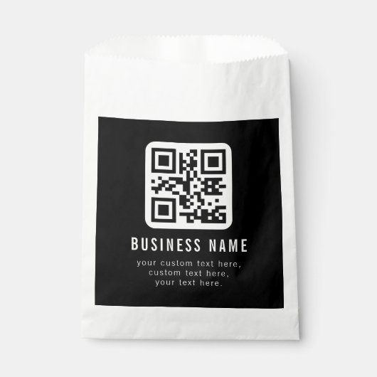 Aanpasbare QR-code en bewerkbare tekstontwerp Bedankzakje (Voorkant)
