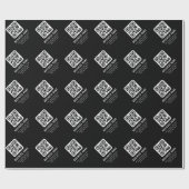 Aanpasbare QR-code en bewerkbare tekstontwerp Cadeaupapier (Vlak)