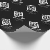 Aanpasbare QR-code en bewerkbare tekstontwerp Cadeaupapier (Hoek)