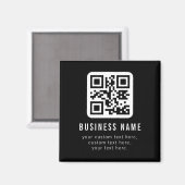 Aanpasbare QR-code en bewerkbare tekstontwerp Magneet (Voorkant / Achterkant)