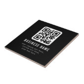 Aanpasbare QR-code en bewerkbare tekstontwerp Tegeltje (Zijkant)