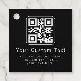 Aanpasbare QR-code en bewerkbare tekstsjabloon Bedankjes Labels