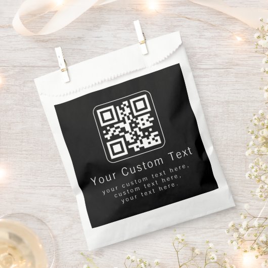 Aanpasbare QR-code en bewerkbare tekstsjabloon Bedankzakje (Geknipt)