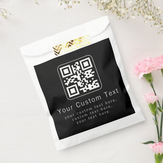 Aanpasbare QR-code en bewerkbare tekstsjabloon Bedankzakje (Gezegeld)