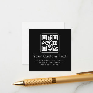 Aanpasbare QR-code en bewerkbare tekstsjabloon Informatiekaartje