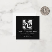 Aanpasbare QR-code en bewerkbare tekstsjabloon Notitiekaartje (Voorkant / Achterkant in situ)