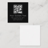 Aanpasbare QR-code en bewerkbare tekstsjabloon Notitiekaartje (Voorkant / Achterkant)