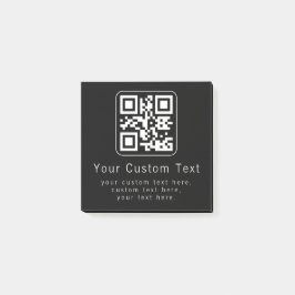 Aanpasbare QR-code en bewerkbare tekstsjabloon Post-it® Notes