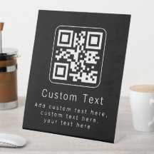 Aanpasbare QR-code en bewerkbare tekstsjabloon