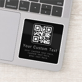 Aanpasbare QR-code en bewerkbare tekstsjabloon Sticker