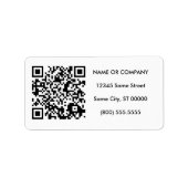 aanpasbare QR-code Etiket (Voorkant)