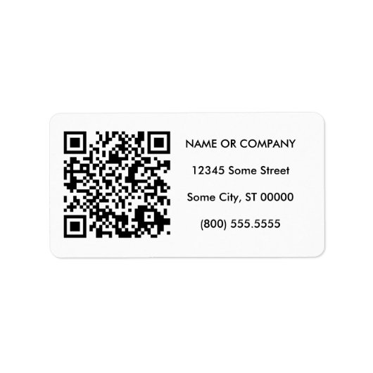 aanpasbare QR-code Etiket (Voorkant)