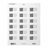 aanpasbare QR-code Etiket (Full Sheet)