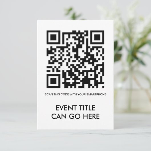 aanpasbare QR-code Kaart (Staand voorkant)