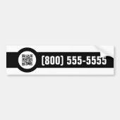 aanpasbare QR-code magstripe Bumpersticker (Voorkant)