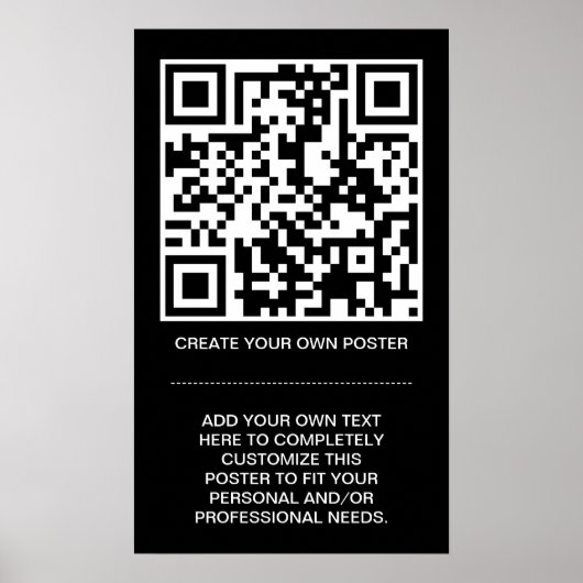 aanpasbare QR-code Poster (Voorkant)