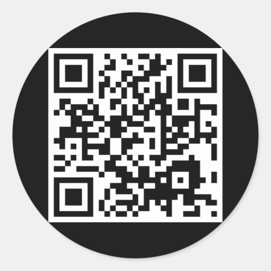 aanpasbare QR-code Ronde Sticker (Voorkant)