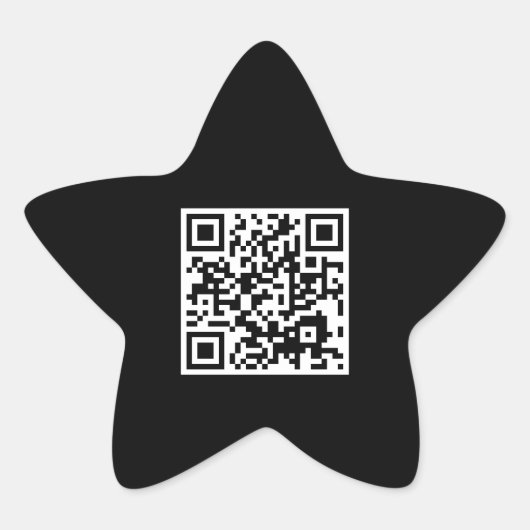 aanpasbare QR-code ster Ster Sticker (Voorkant)