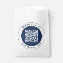 Aanpasbare QR-code & tekst | Donker marineblauw