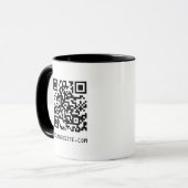 Aanpasbare QR-code van uw webpagina-link Mok (Voorkant links)