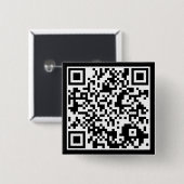 aanpasbare QR-code Vierkante Button 5,1 Cm (Voorkant /achterkant)