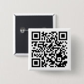 Aanpasbare QR-code vierkante knop voor elk doel Button 5,1 Cm (Voorkant /achterkant)